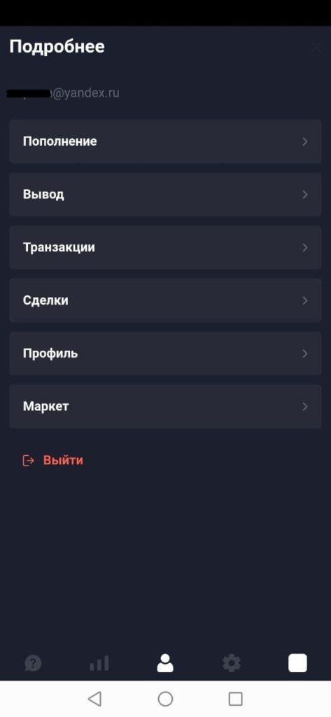 вывод пополнение