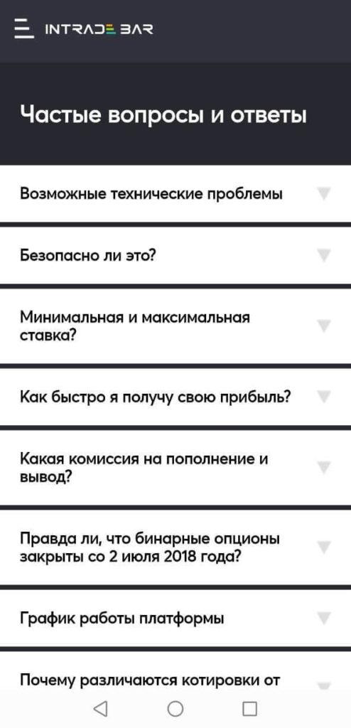 частые вопросы