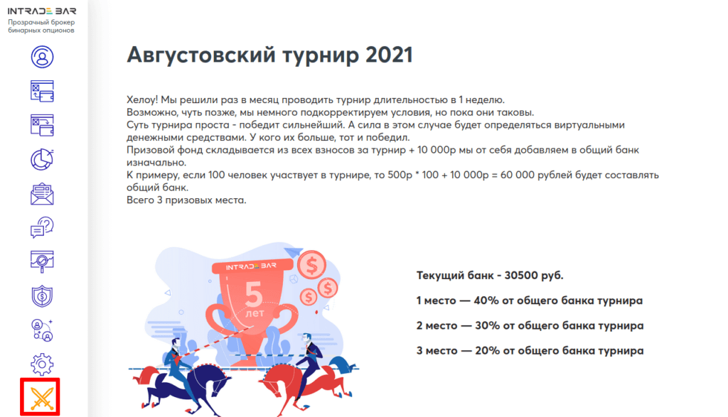 турниры интрейд бар