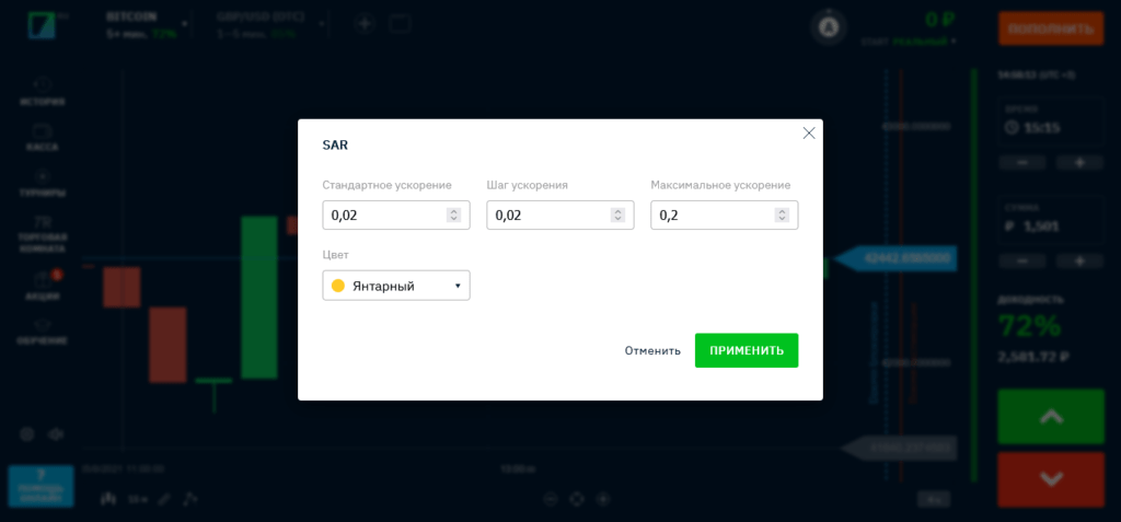 добавление индикатора
