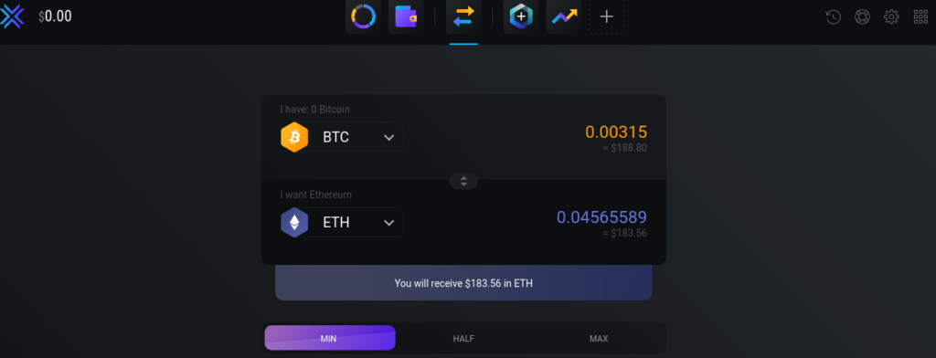обмен токенов