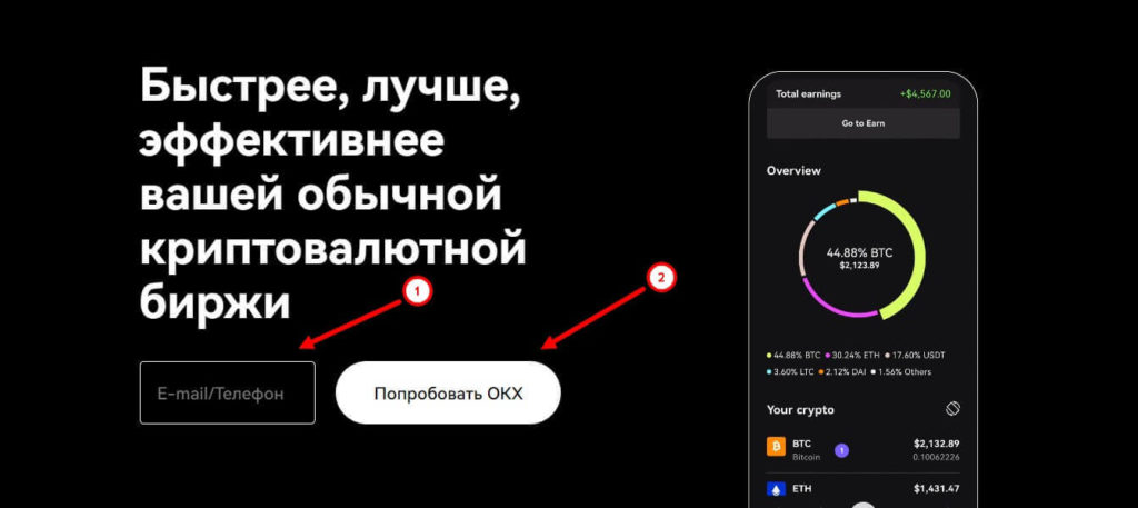 сайт биржи