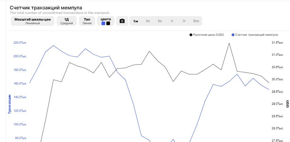 счетчик транзакций мемпула