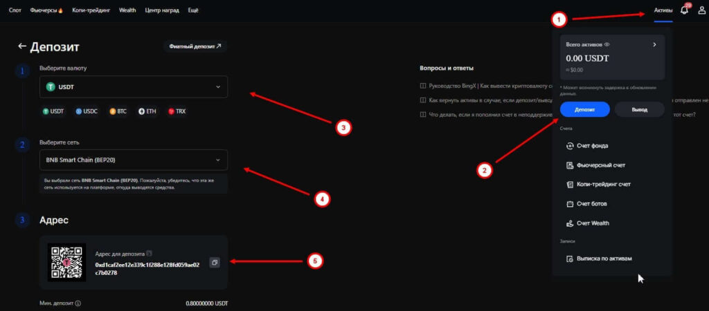 пополнение бинкс