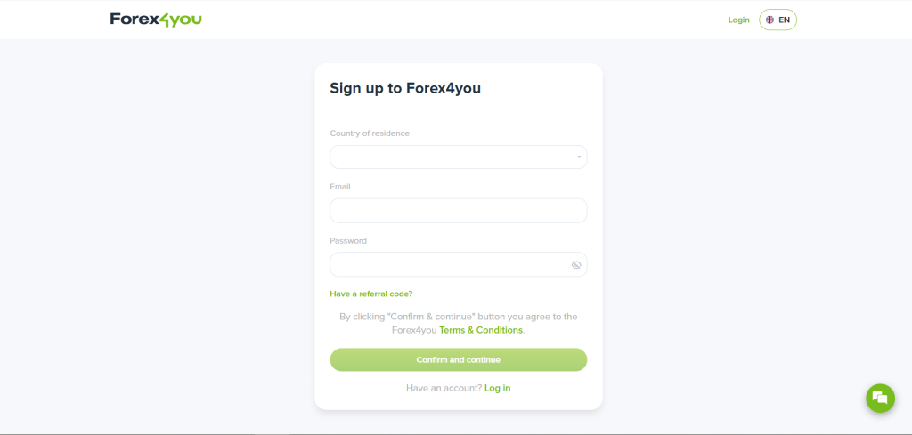 Forex4you registration