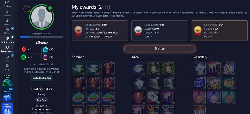 rewards in personal account