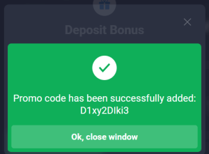 Using promo code